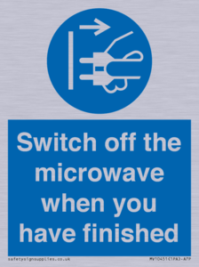 Switch off the microwave when you have finished